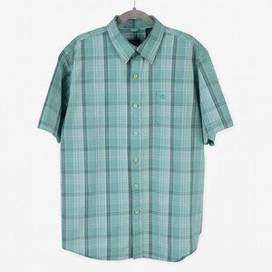 TIMBERLAD MEN'S  plaid casual button down shirt green Size Large